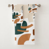 Clean Abstract Boho Pattern | Modern Minimal Bad Handdoek (Insitu)