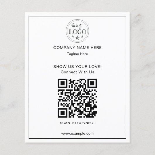 Clean and Simple QR Code Business Flyer for Client (Voorkant)
