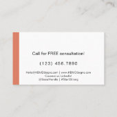 Clean Approachable Oranje Service Visitekaartje (Achterkant)