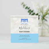 Clean Baby Shower Invitation – Customizable  (Debout devant)