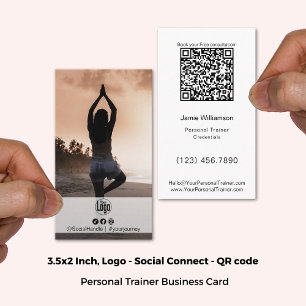 Clean benaderbare foto Logo Personal Trainer Visitekaartje