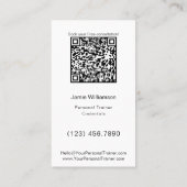 Clean benaderbare foto Logo Personal Trainer Visitekaartje (Achterkant)