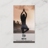 Clean benaderbare foto Logo Personal Trainer Visitekaartje (Voorkant)