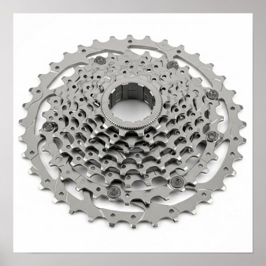 Clean Bicycle Gear Cassette Poster (Voorkant)