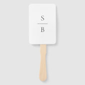 Clean Black and White Monogram Modern Wedding Handwaaier (Voorkant)