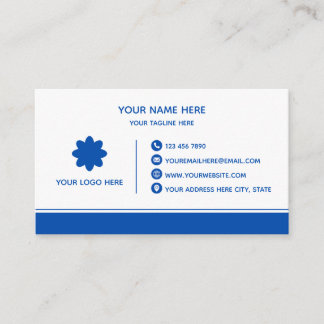 Clean Blue Stripe Business Card Visitekaartje