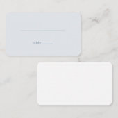 Clean Blue Table Template Plaatskaartje (Voorkant / Achterkant)