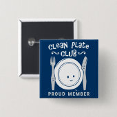 Clean Bord Club Vierkante Button 5,1 Cm (Voorkant /achterkant)