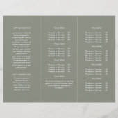 Clean Business Logo Sage Green Trifold Brochure (Achterkant)