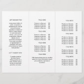 Clean Business Logo Zwart-wit Trifold Brochure (Achterkant)