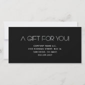 Clean Business Zwarte en Zilveren Golf Cadeaubon (Achterkant)