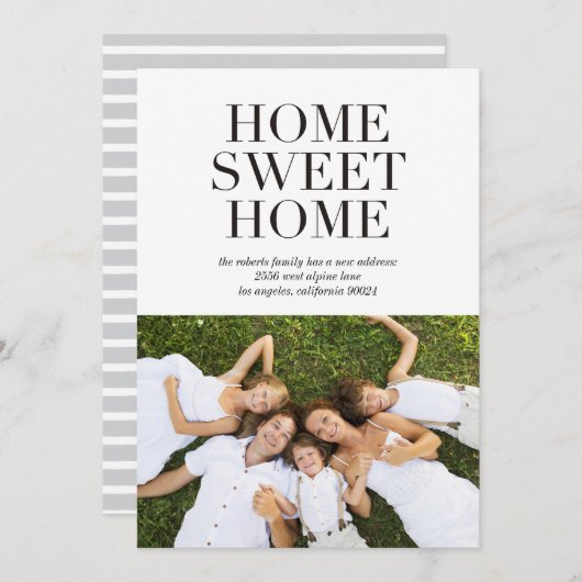 Clean Classic | Faire-part de déplacement photo mo (Devant / Derrière)