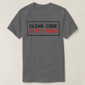 Clean Code Dirty Mind T-shirt (Design voorkant)