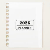 Clean Design Custom Text Modern Organizer Planner (Devant)