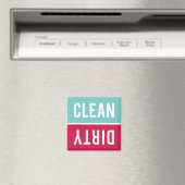 Clean Dirty Aqua Blue en Cherry Red Dishwasmachine Magneet (Insitu (Vaatwasser))