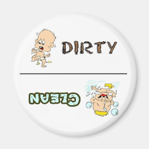 Clean Dirty Baby Dishwasmachine Magnet Magneet