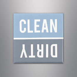 Clean Dirty Blue en Slate Dishwasmachine Magneet