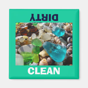 CLEAN Dirty Dish Washer magnets Kitchen Beach Magneet