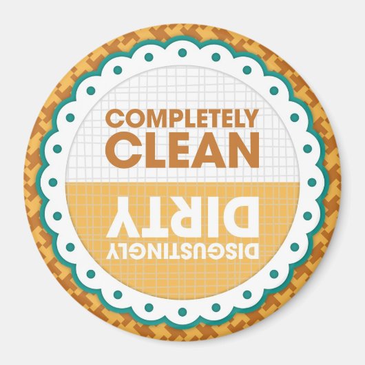 Clean Dirty Dishwaser Magnet Magneet (Voorkant)