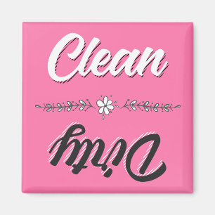 Clean Dirty Dishwaser Magnet Magneet