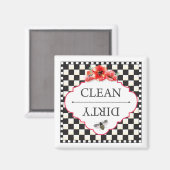 Clean Dirty Dishwaser Magnet Magneet (Voorkant / Achterkant)