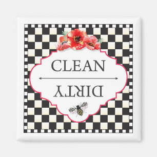 Clean Dirty Dishwaser Magnet Magneet