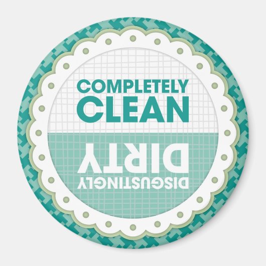 Clean Dirty Dishwaser Magnet Magneet (Voorkant)