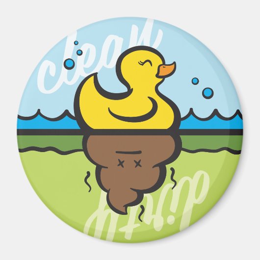 Clean Dirty Dishwaser Magnet Magneet (Voorkant)