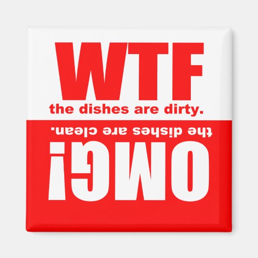 Clean Dirty Dishwasher magnet Magneet (Voorkant)