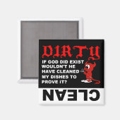 Clean Dirty Dishwasher magnet Magneet (Voorkant / Achterkant)