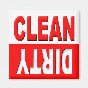 Clean Dirty Dishwasher magnet Magneet