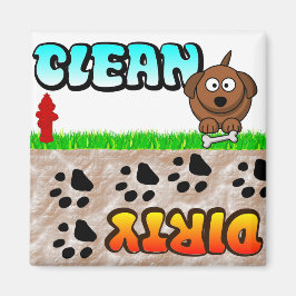 Clean Dirty Dishwasher magnet Magneet