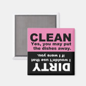 Clean Dirty Dishwasher magnet Magneet (Voorkant / Achterkant)
