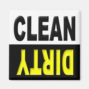 Clean Dirty Dishwasher magnet Magneet