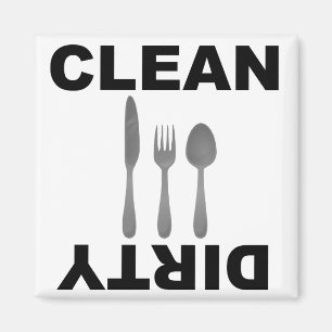 Clean Dirty Dishwasher magnet Magneet