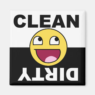 Clean Dirty Dishwasher magnet Magneet