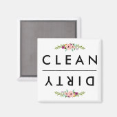 CLEAN/DIRTY Dishwasher Magnet Magneet (Voorkant / Achterkant)