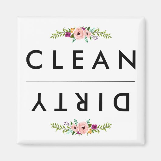 CLEAN/DIRTY Dishwasher Magnet Magneet (Voorkant)