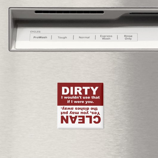 Clean Dirty Dishwasher magnet Magneet (Insitu (Vaatwasser))