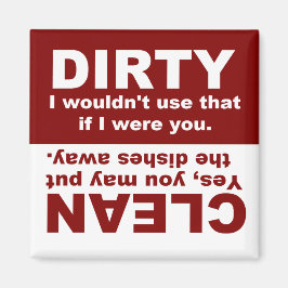 Clean Dirty Dishwasher magnet Magneet