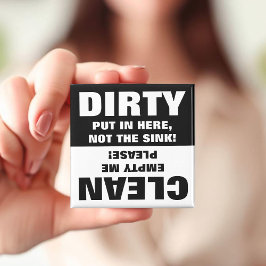 Clean Dirty Dishwasher magnet Magneet