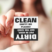 Clean Dirty Dishwasher magnet Magneet