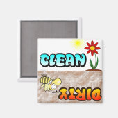 Clean Dirty Dishwasher magnet Magneet (Voorkant / Achterkant)