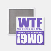 Clean Dirty Dishwasher magnet Magneet (Voorkant / Achterkant)