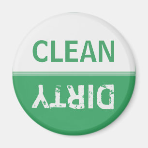 Clean Dirty Emerald Green Dishwasmachine Magneet