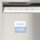 Clean Dirty Pastel Blue White Funny Kitchen Magnet Magneet (Insitu (Vaatwasser))