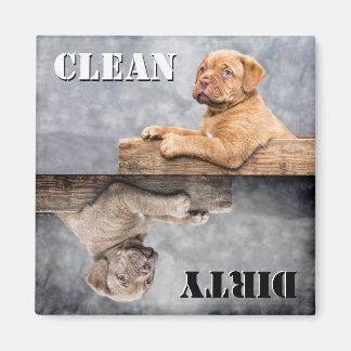 Clean Dirty Puppy Dishwasmachine Magnet Magneet