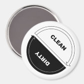 Clean-Dirty vaatwasser magneet (op wit) (Voorkant / Achterkant)