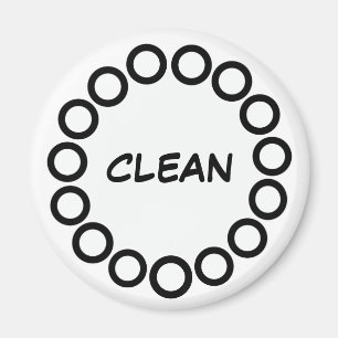 "CLEAN" Dishwasmachine Magnet ("DIRTY" afzonderlij Magneet