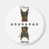 Clean Dobie Dirty Dobie w / Tekst Vaatwasser Magne Magneet (Voorkant)